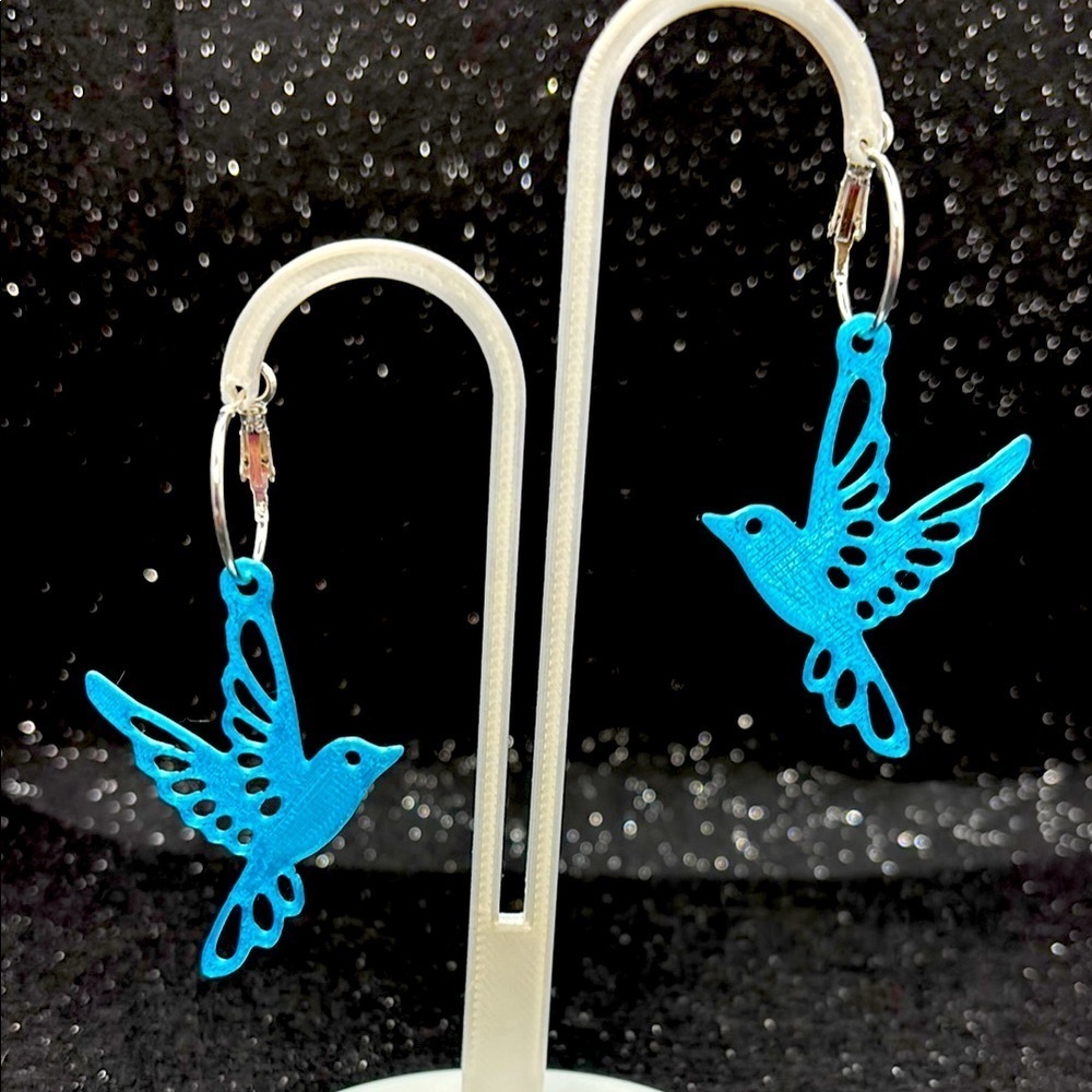 Blue Bird Earrings